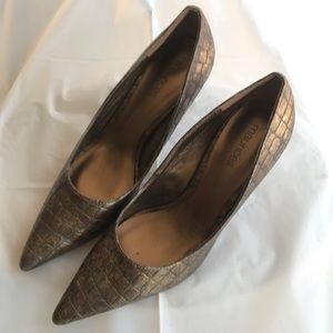 Maurices Golden Brown Heels Size 8